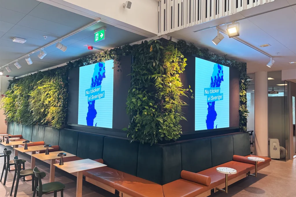 Campaign visual showing the enhanced network service by Telenor